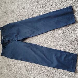 Lands End no-iron tailored fit navy blue dress pants 33 x 32